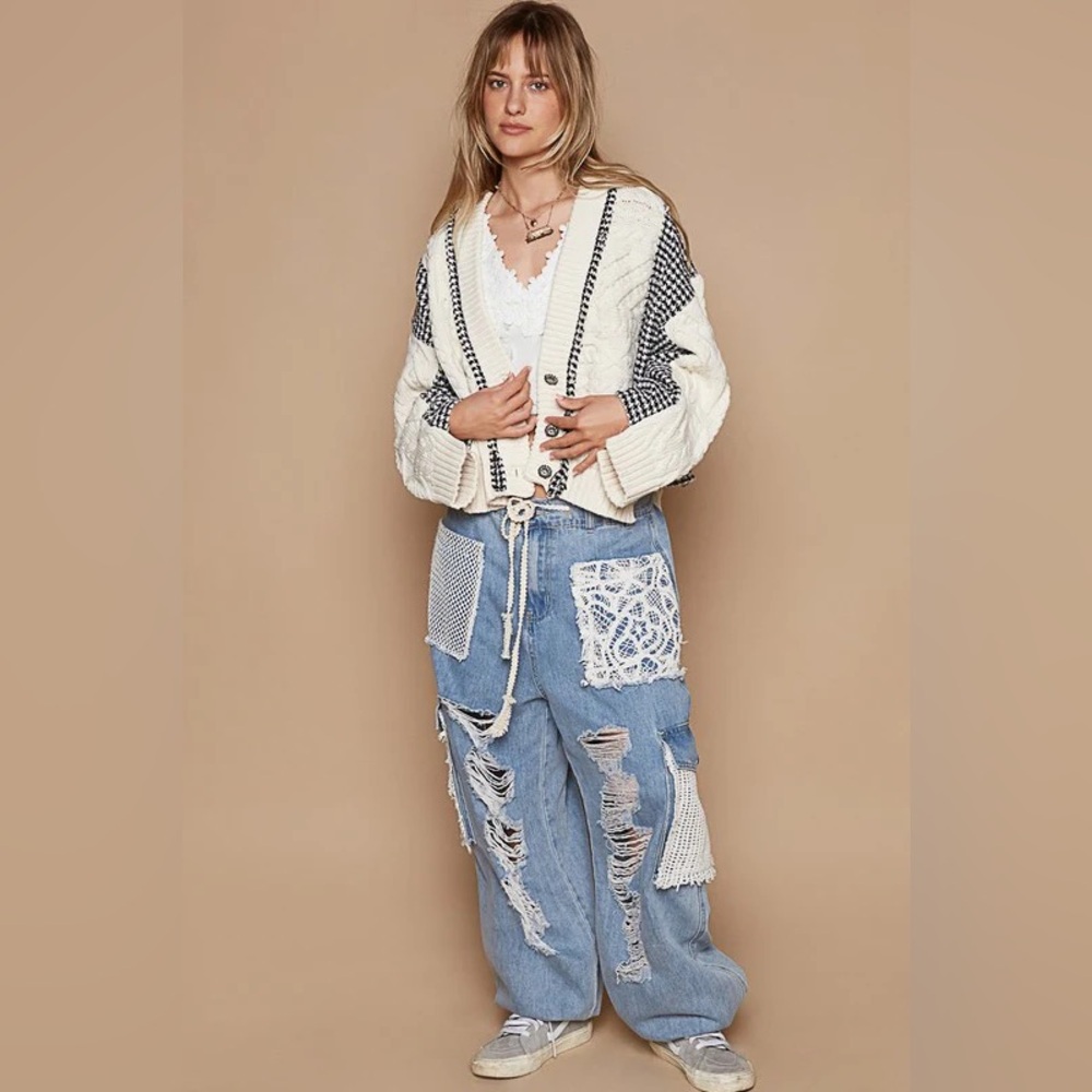 POL The Carefree Blue Denim Jogger Size M - Picture 4 of 11